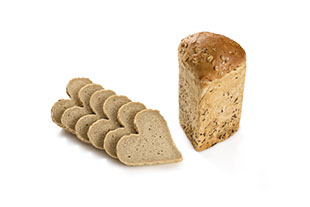 CHLEB ŚW. WALENTEGO - pszenno-żytni chleb na zakwasie, posypany płatkami owsianymi i siemieniem lnianym